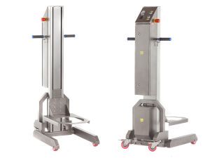 HUB-1 mobile bowl lifter for planetary mixers - front and back