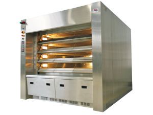Steam pipe deck oven bakery