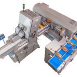 Automatic line for bread slicing and packaging