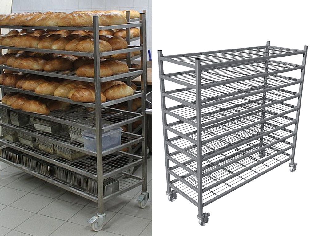 Bakery cooling rack trolley Stainless steel