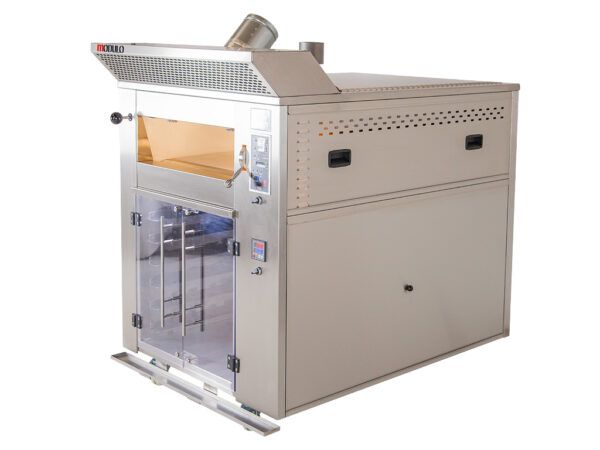 Modular electric deck oven side view