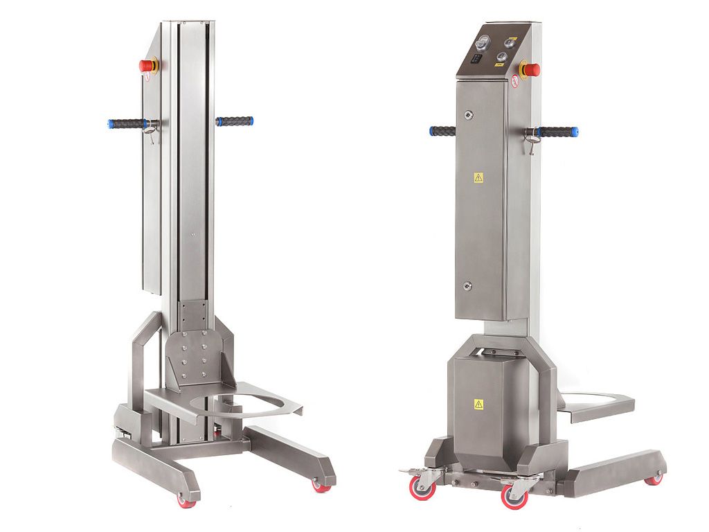 HUB-1 mobile bowl lifter for planetary mixers – front and back