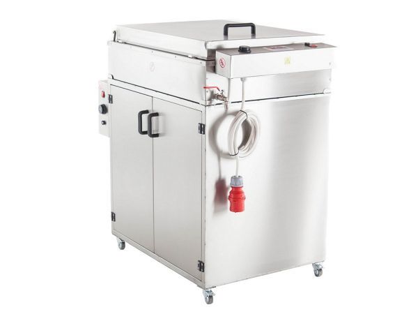Doughnut fryer with a proofer side view