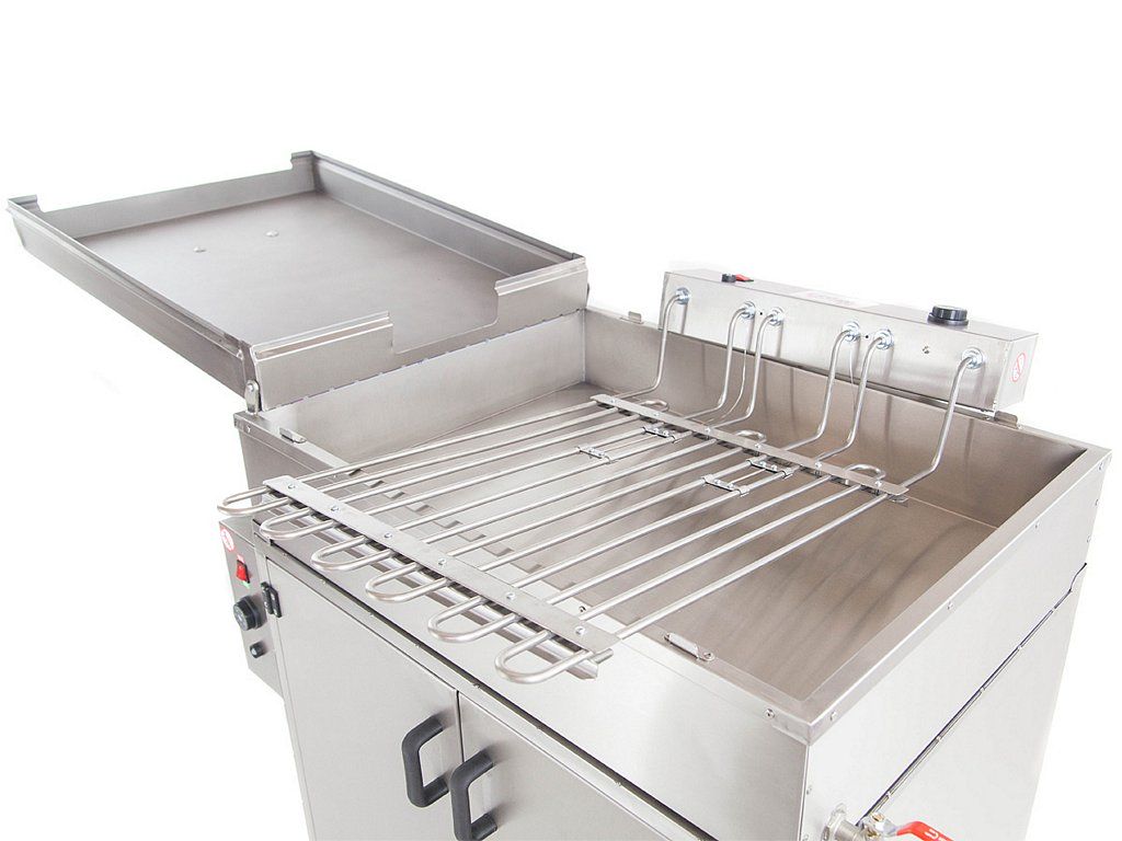 Doughnut fryer with a proofer chamber and heaters set
