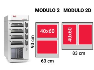 Modular electric deck oven modulo 2 size
