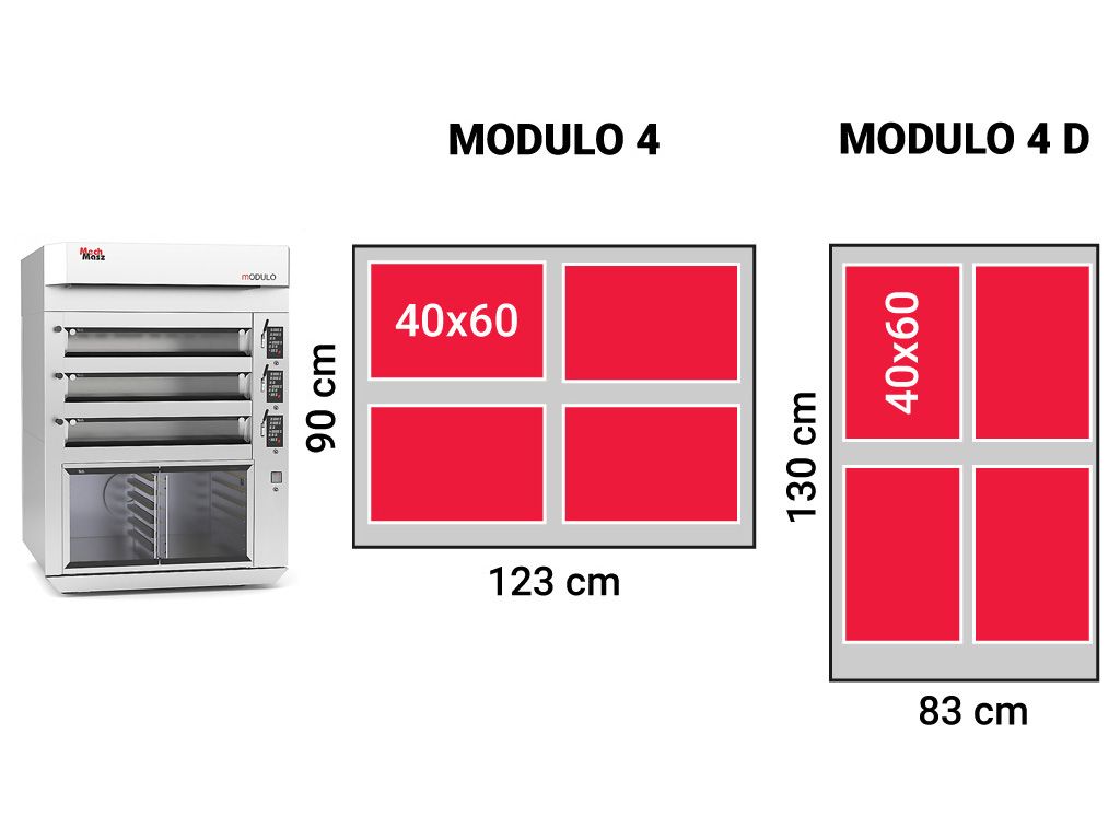Modulo 4 6 8 modular electric deck oven size