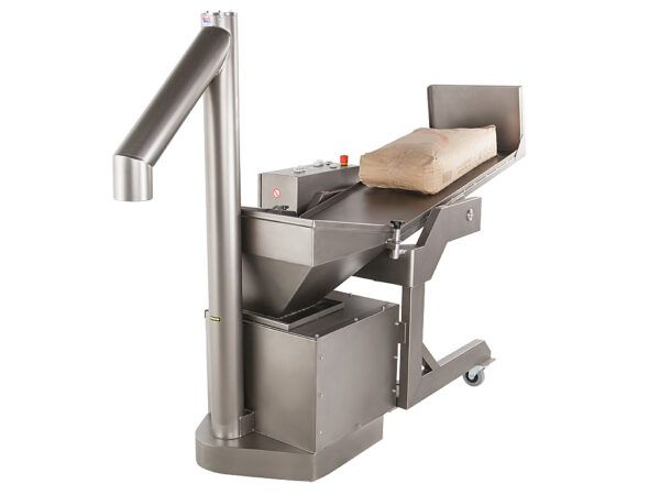 Flour sifter with loading system front