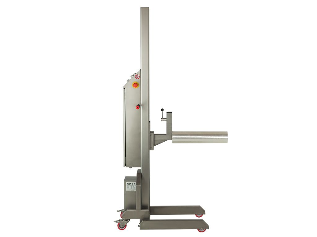 Hub1roll mobile lifter for rolls side view